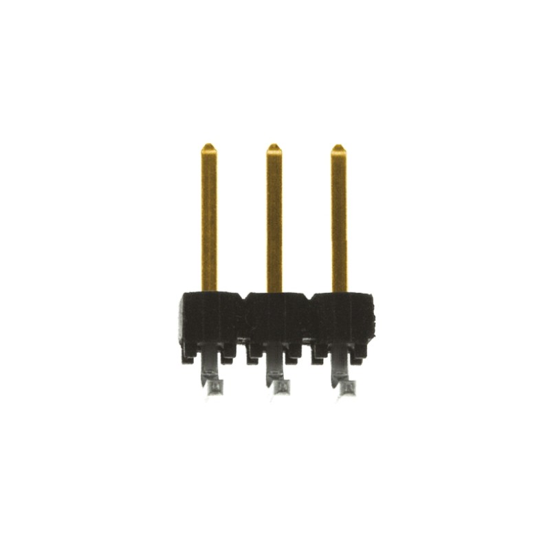 10 pcs - TSW-103-08-L-S-RA Samtec TSW Series Right Angle Through Hole Pin Header, 3 Contact(s), 2.54mm Pitch, 1 Row(s), Unshroud