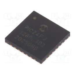 10 pcs : PIC24FJ128GL302-I/ML - IC: PIC microcontroller, 128kB, 32MHz, SMD, SO28, PIC24, 8kBSRAM