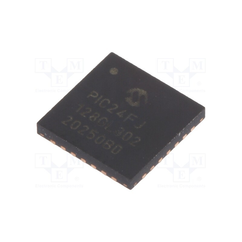 10 pcs : PIC24FJ128GL302-I/ML - IC: PIC microcontroller, 128kB, 32MHz, SMD, SO28, PIC24, 8kBSRAM