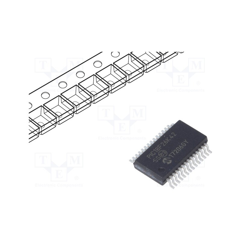 10 pcs : PIC18F26K42-I/SS - IC: PIC microcontroller, 64kB, 64MHz, 2.3÷5.5VDC, SMD, SSOP28,