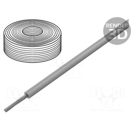 20 m : 23406 - Wire, SiF, 1x0.75mm2, stranded, Cu, silicone, grey, -60÷180°C, 100m
