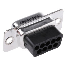 10 pcs - L177RRE09S Amphenol L177RR 9 Way Cable Mount D-sub Connector Socket, 2.74mm Pitch