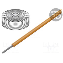 20 m : 23409 - Wire, SiF, 1x0.75mm2, stranded, Cu, silicone, orange, -60÷180°C