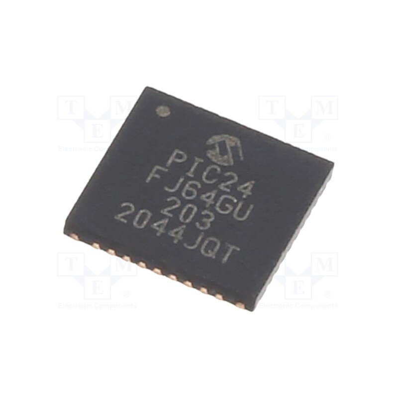 10 pcs : PIC24FJ64GU203-I/M5 - IC: PIC microcontroller, 64kB, 2÷3.6VDC, SMD, UQFN36, PIC24