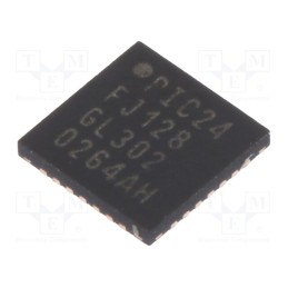 10 pcs : PIC24FJ128GL302-I/MV - IC: PIC microcontroller, 128kB, 32MHz, SMD, SSOP28, PIC24, 8kBSRAM
