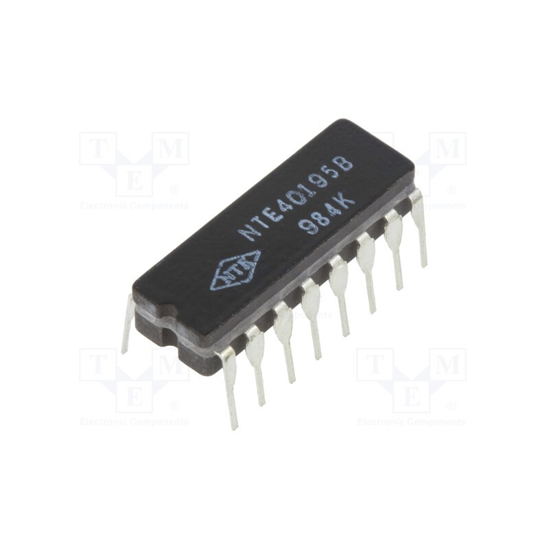 10 pcs : NTE40195B - IC: digital, 4bit,shift register, THT, DIP16