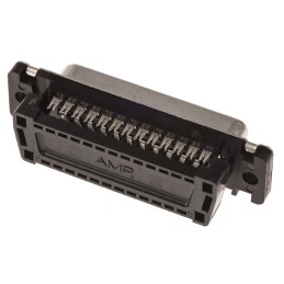 1 pcs - TE Connectivity Amplimite HDF-20 25 Way Right Angle Cable Mount D-sub Connector Socket, 2.77mm Pitch