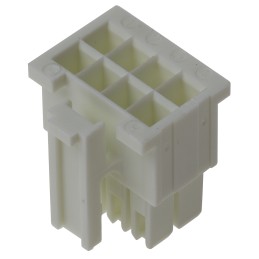 10 pcs - IPD1-04-D-K Samtec, IPD1 Male Crimp Connector Housing, 2.54mm Pitch, 8 Way, 2 Row