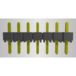 10 pcs - TSW-107-05-G-S Samtec TSW Series Pin Header, 7 Contact(s), 2.54mm Pitch, 1 Row(s), Unshrouded