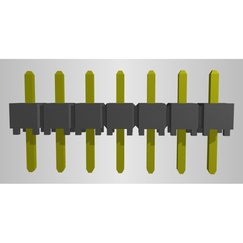 10 pcs - TSW-107-05-G-S Samtec TSW Series Pin Header, 7 Contact(s), 2.54mm Pitch, 1 Row(s), Unshrouded