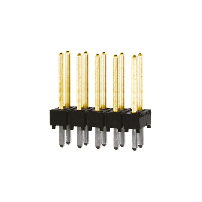 10 pcs - TSW-105-14-L-D Samtec TSW Series Straight Through Hole Pin Header, 10 Contact(s), 2.54mm Pitch, 2 Row(s), Unshrouded