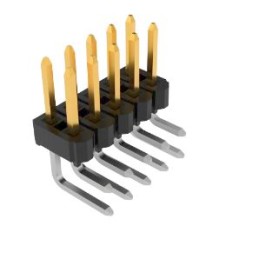 10 pcs - TSW-105-08-L-D-RA Samtec TSW Series Right Angle Through Hole Pin Header, 10 Contact(s), 2.54mm Pitch, 2 Row(s), Unshrou