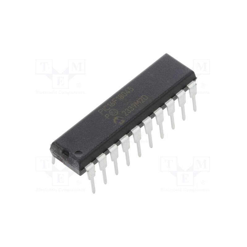 10 pcs : PIC16F18045-E/P - IC: PIC microcontroller, 14kB, 32MHz, 1.8÷5.5VDC, THT, PDIP20,