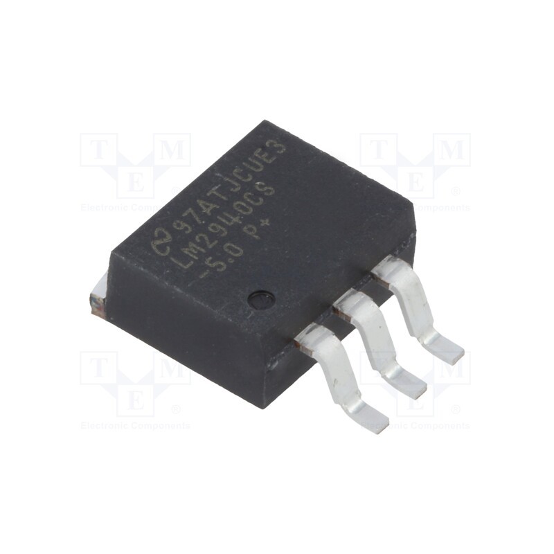 10 pcs : LM2940CS-5.0/NOPB - IC: voltage regulator, LDO,fixed, 5V, 1A, TO263-3, SMD, , Ch: 1