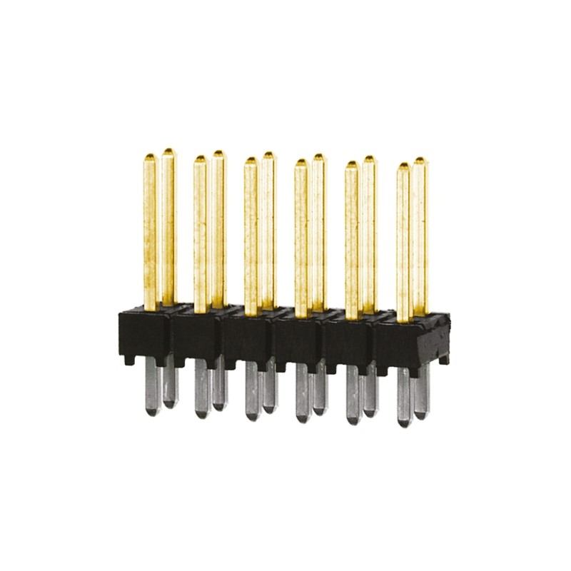 10 pcs - TSW-106-14-L-D Samtec TSW Series Straight Through Hole Pin Header, 12 Contact(s), 2.54mm Pitch, 2 Row(s), Unshrouded