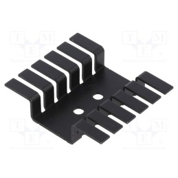 10 pcs : 507222B00000G - Heatsink: die-cut, TO220, black, L: 9.52mm, W: 44.45mm, H: 37.34mm
