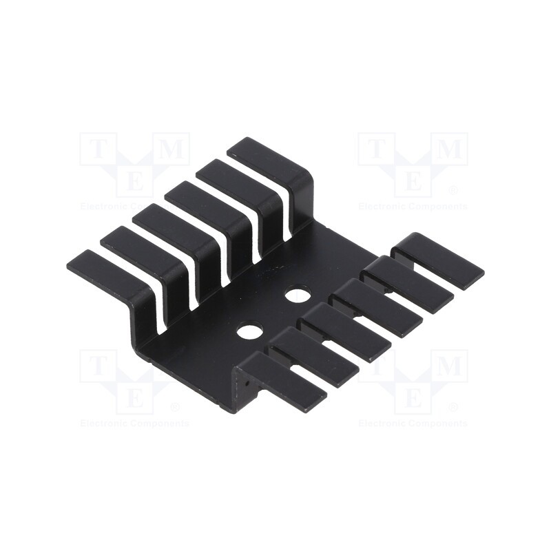 10 pcs : 507222B00000G - Heatsink: die-cut, TO220, black, L: 9.52mm, W: 44.45mm, H: 37.34mm