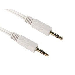 10 pcs - RS PRO Male 3.5mm Stereo Jack to Male 3.5mm Stereo Jack Aux Cable, White, 1m