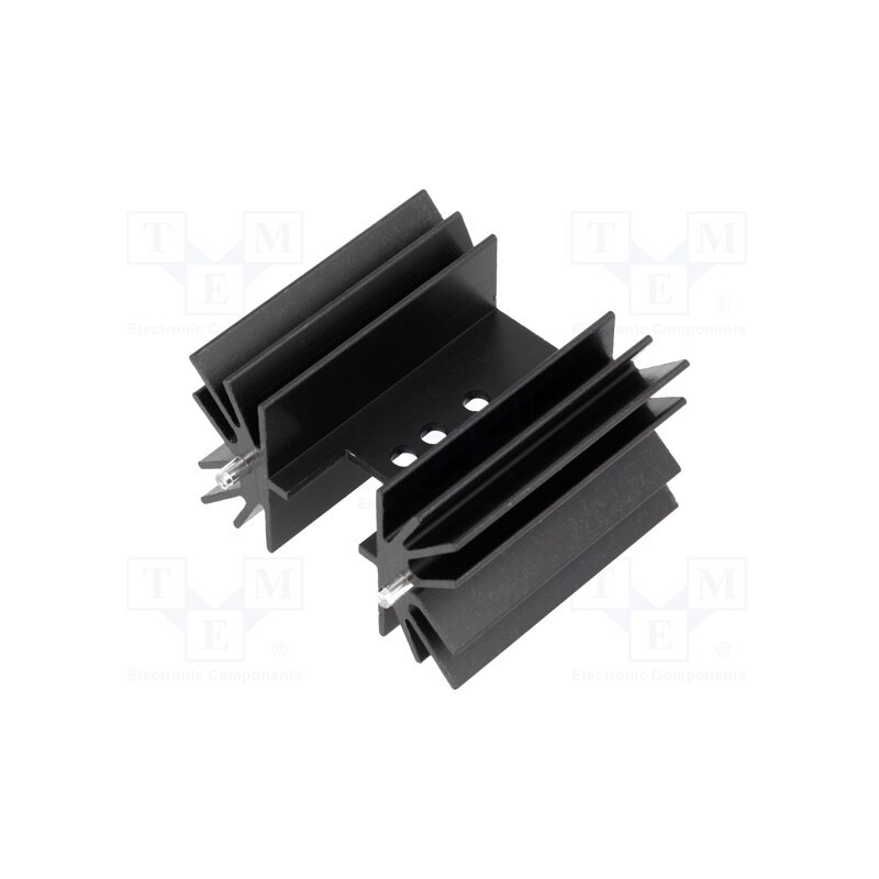 10 pcs : HS-142-38 - Heatsink: extruded, TO220, black, L: 38.1mm, 6.2K/W, aluminium