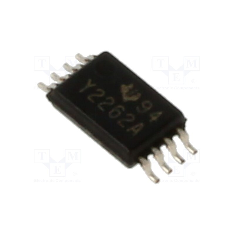 10 pcs : TLC2262AIPW - IC: operational amplifier, 730kHz, Ch: 2, TSSOP8, , IB: 800pA