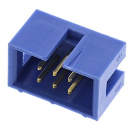 10 pcs - 2-1761603-1 TE Connectivity AMP-LATCH Series Straight Through Hole PCB Header, 6 Contact(s), 2.54mm Pitch, 2 Row(s), Sh