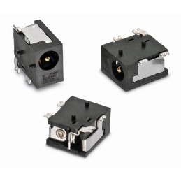 20 pcs - 694103107102 Wurth Elektronik, WR-DC Right Angle DC Socket Rated At 5.0A, 18.0 V, PCB Mount, length 8.0mm, Gold, Tin