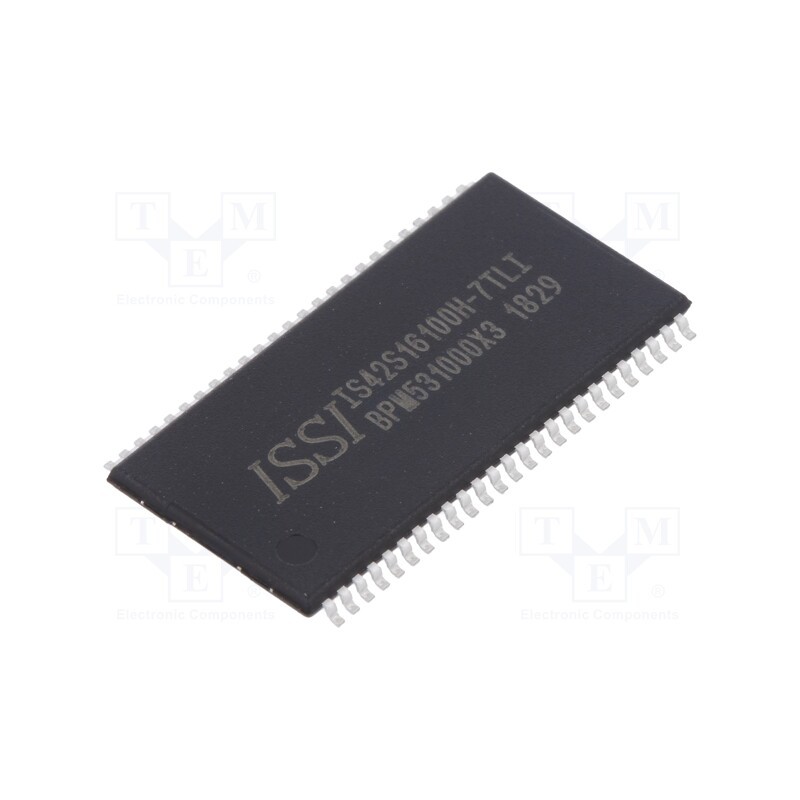 10 pcs : IS42S16100H-7TLI - IC: DRAM memory, 16MbDRAM, 512kx16bitx2, 143MHz, 7ns, TSOP50 II