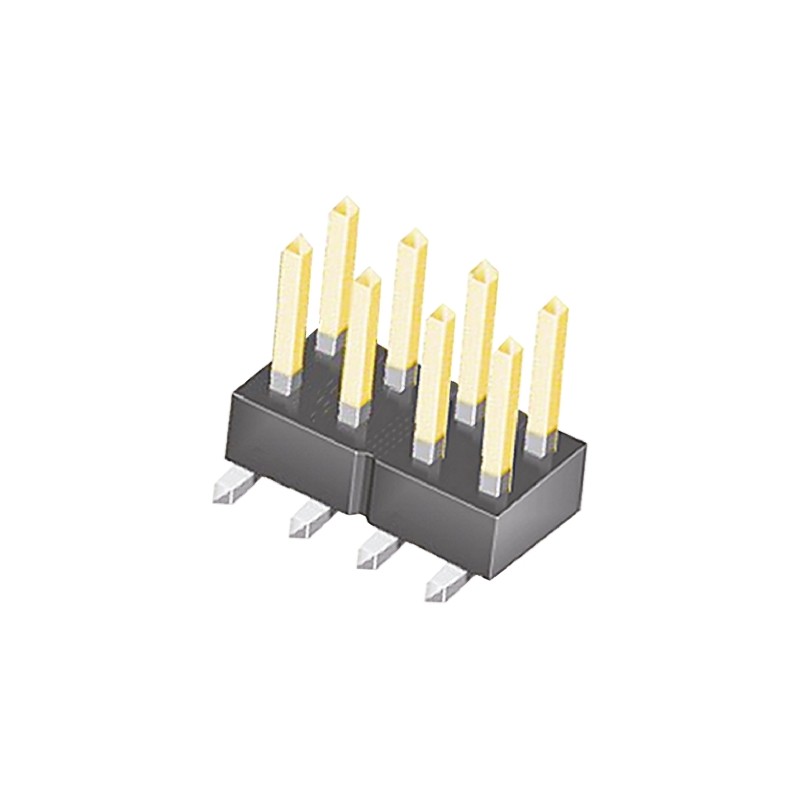 10 pcs - TSM-104-02-L-DV Samtec TSM Series Straight Surface Mount Pin Header, 8 Contact(s), 2.54mm Pitch, 2 Row(s), Unshrouded