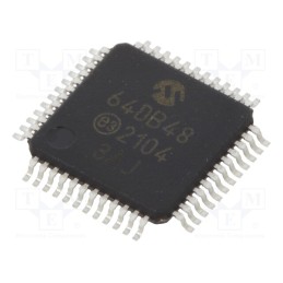 10 pcs : AVR64DB48-I/PT - IC: AVR microcontroller, TQFP48, Ext.inter: 41, Cmp: 3, AVR64, 0.5mm