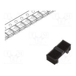 10 pcs : DA-T268-401E-TR - Heatsink: extruded, TO268, black, L: 12.7mm, W: 31.1mm, H: 11.7mm
