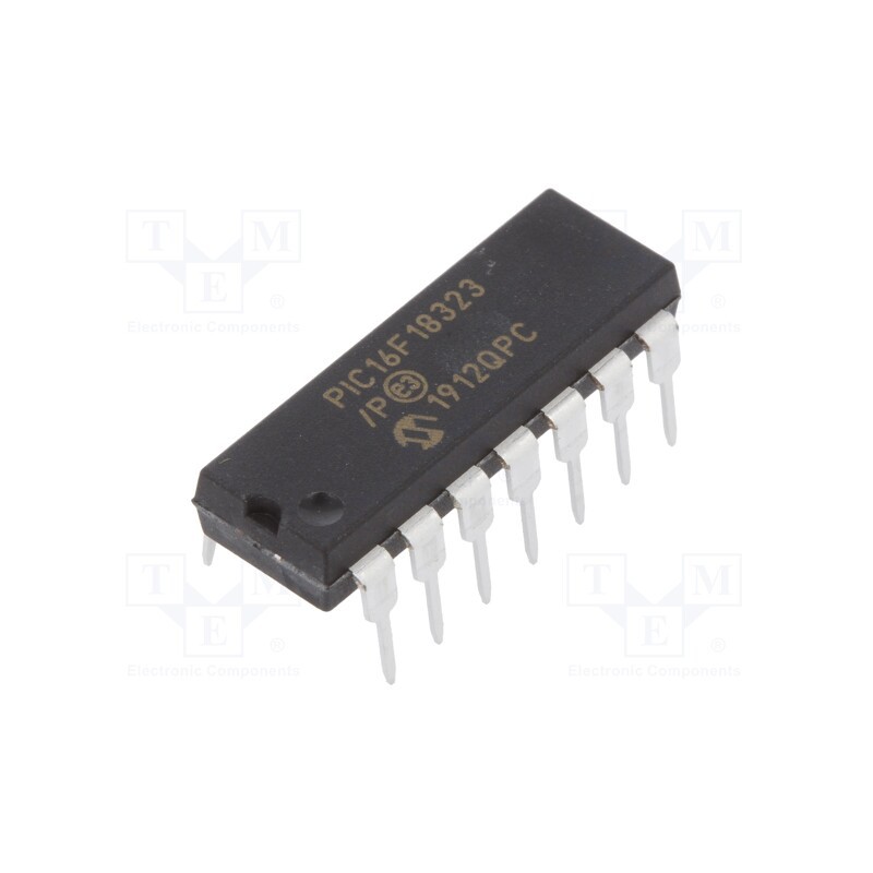 10 pcs : PIC16F18323-I/P - IC: PIC microcontroller, PIC16
