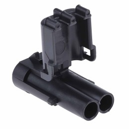 10 pcs - 12010973 Delphi, Weather-Pack Automotive Connector Plug 2 Way, Crimp Termination