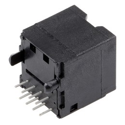 10 pcs - SS-650810-A-NF Bel-Stewart SS-65 Series Female RJ45 Connector, PCB Mount, Cat4, UTP Shield