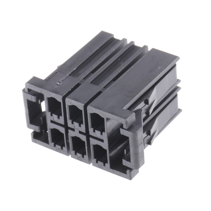 10 pcs - 1-178129-6 TE Connectivity, Dynamic 3000 Female Connector Housing, 5.08mm Pitch, 6 Way, 2 Row