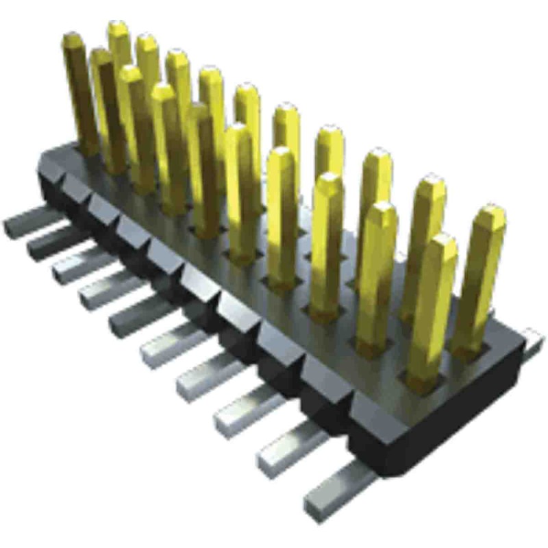 10 pcs - FTM-102-02-L-DV Samtec FTM Series Straight Pin Header, 4 Contact(s), 1.0mm Pitch, 2 Row(s), Unshrouded