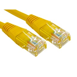 1 pcs - RS PRO Cat6 Male RJ45 to Male RJ45 Ethernet Cable, U/UTP, Yellow PVC Sheath, 1m