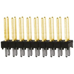 10 pcs - TSW-109-14-L-D Samtec TSW Series Straight Through Hole Pin Header, 18 Contact(s), 2.54mm Pitch, 2 Row(s), Unshrouded