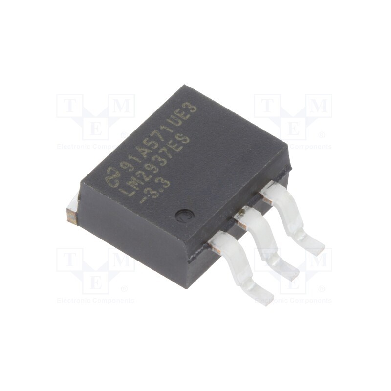 10 pcs : LM2937ES-3.3/NOPB - IC: voltage regulator, LDO,fixed, 3.3V, 0.5A, TO263-3, SMD,