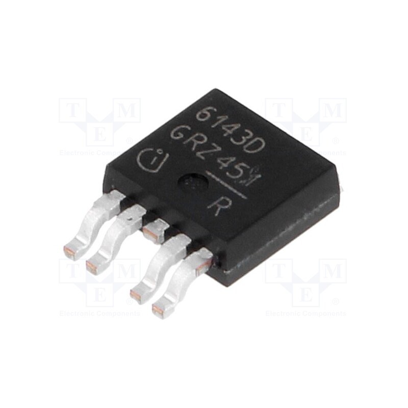 10 pcs : BTS6143D - IC: power switch, high-side, 33A, Ch: 1, N-Channel, SMD, DPAK5