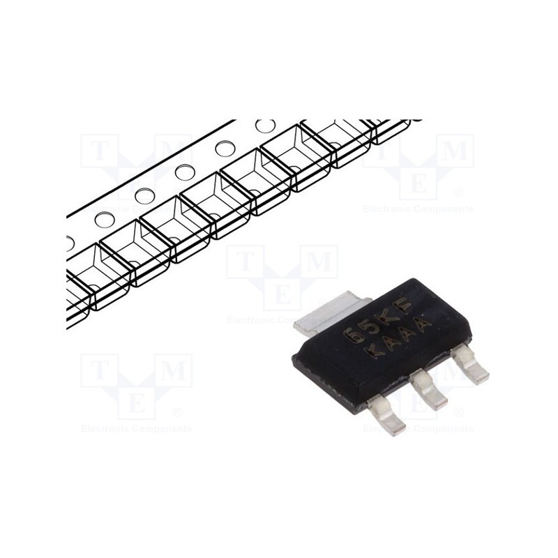 10 pcs : LM2936MP-5.0/NOPB - IC: voltage regulator, LDO,fixed, 5V, 0.05A, SOT223, SMD,