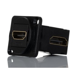 1 pcs - RS PRO 35 x 26 x 31 mm 19 Way Female Right Angle Feedthrough HDMI Connector