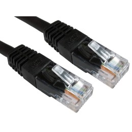 10 pcs - RS PRO Cat6 Straight Male RJ45 to Straight Male RJ45 Ethernet Cable, UTP, Black PVC Sheath, 250mm