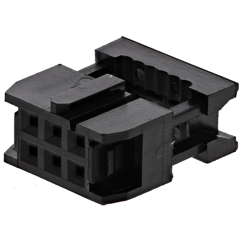 10 pcs - T812106A100CEU Amphenol ICC 6-Way IDC Connector Socket for Cable Mount, 2-Row