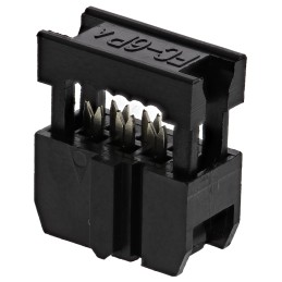 10 pcs - T812106A100CEU Amphenol ICC 6-Way IDC Connector Socket for Cable Mount, 2-Row