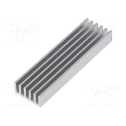 10 pcs : SK 652 75 AL - Heatsink: extruded, grilled, natural, L: 75mm, W: 21mm, H: 10mm, raw