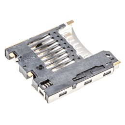 1 pcs - Molex, 47388 8 Way Right Angle Micro SD Memory Card Connector With Solder Termination