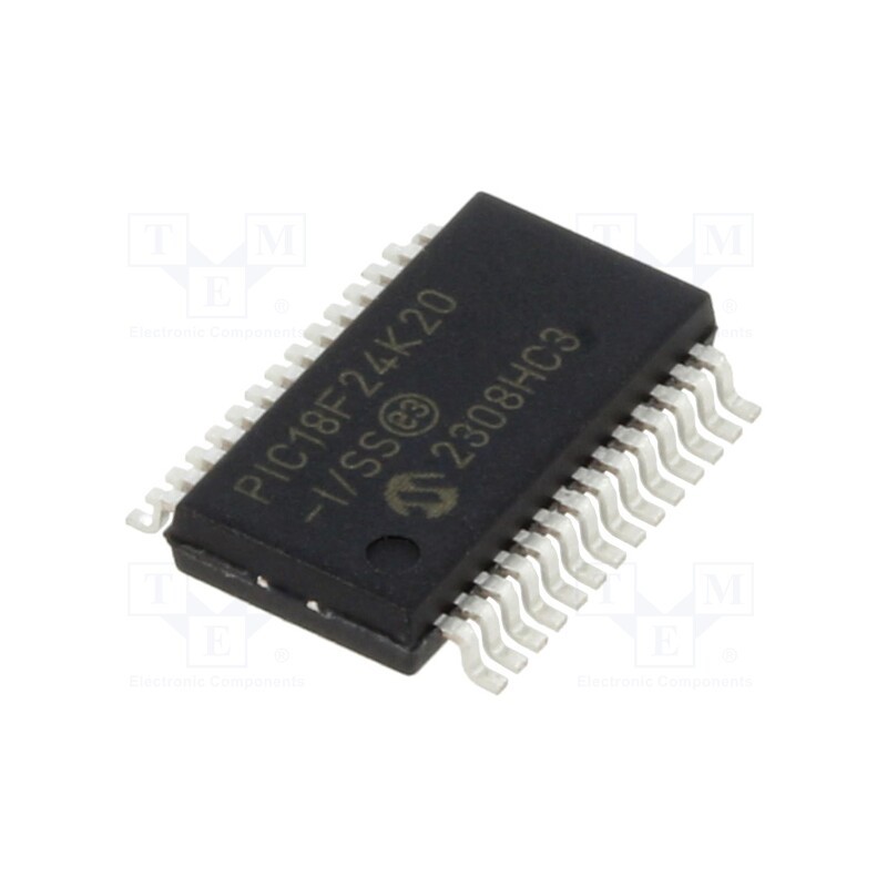 10 pcs : PIC18F24K20-I/SS - IC: PIC microcontroller, 64MHz, 1.8÷3.6VDC, SMD, SSOP28, PIC18