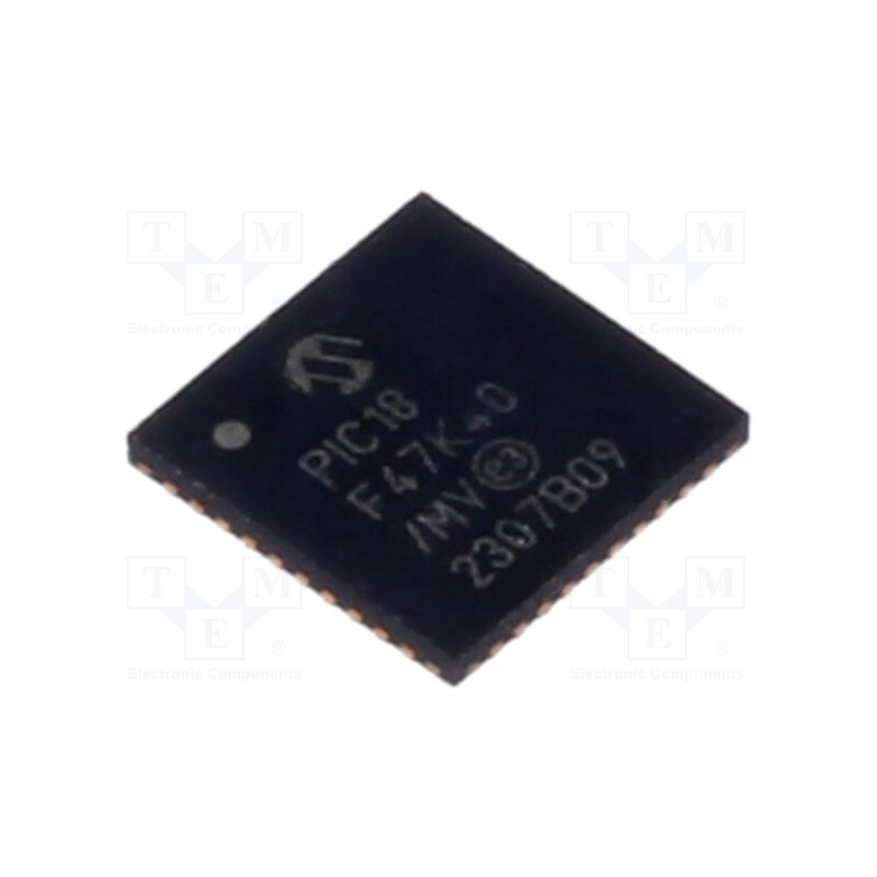 10 pcs : PIC18F47K40-I/MV - IC: PIC microcontroller, 128kB, 64MHz, I2C x2,LIN,SPI x2,UART x2