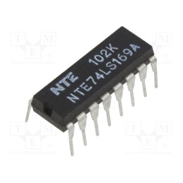 10 pcs : NTE74LS169A - IC: digital, 4bit,binary up/down counter,synchronous, TTL, THT