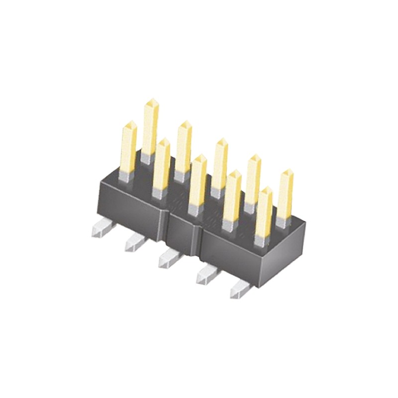 10 pcs - TSM-105-01-L-DV Samtec TSM Series Straight Surface Mount Pin Header, 10 Contact(s), 2.54mm Pitch, 2 Row(s), Unshrouded